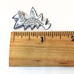 Sam Edelman NEW - Modern Zig-Zag Silver & Rhinestone Edgy Spike Statement Earrings Photo 3