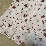 Ultra Flirt Floral faux Wrap Skirt - White and Red Photo 2