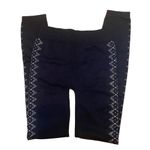 French Laundry  embellished side black gold small leggings Photo 2