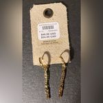 Anthropologie Crystal Zodiac Charm Huggie Earrings Capricorn Photo 3