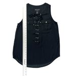 INC International Concepts Black Lace Up Sleeveless Blouse Top Size Small Photo 2