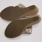 Jack Rogers  Old Money Designer Marbella Mid Wedge Sandals Gold Leather Shoes 10M Photo 10