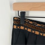 Nancy Bolen City Girl Vintage Velvet Waist Trim Pleated Front‎ Trousers Black Size 12 Photo 3