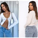 White Fox Boutique  Runway style long sleeves knit SZ S Photo 3