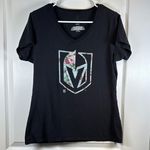 Fanatics  VGK NHL Vegas Golden Knights Black V-Neck Shirt Size Med EUC #5618 Photo 0