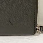 Marc by Marc Jacobs  Gray Leather Work Wear Gold Plaque Logo Zip Around Wristlet Photo 2