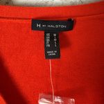 H by Halston NWT  Bright Orange Lightweight Knit Zipper Cardigan Photo 4