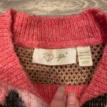 RD Style  Crop Pink Animal Print Sweater Size Small Photo 2