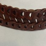 Brown leather woman’s belt made in Turkey size medium Photo 3