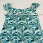 Tommy Bahama  Teal Floral Amongst Fronds Off Shoulder UPF Dress Pockets LARGE Photo 6