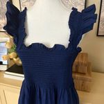 Hill House The Ellie Nap Dress In Wrinkle Resistant Navy Crepe Size Large Photo 4
