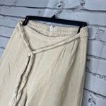 Japna  Cream Linen Tie Waist Pants Sz L Wide Leg Summer Beach Travel Resort Y2K Photo 5
