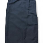 Emma James Vintage  by Liz Claiborne Black Midi Linen Blend Skirt Photo 0