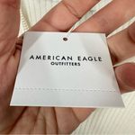 American Eagle Size Small Cream Cropped Ribbed Hooded Sweater NWT Casual Cozy Photo 4