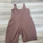 Isabel Maternity‎ Taupe Short Stretch Activewear Unitard Jumpsuit Size Large Brown Photo 6