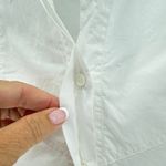 ROSSO35 White Cotton Button Down 3/4 Sleeve Top Hidden Placket Blouse XS Italy Photo 4