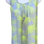 Gap Factory Women's Racerback Tank Top Size XXL Gray and green Floral Print Photo 0