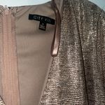 City Chic City vibe Metallic Rose Gold Bronze Dress L Photo 1