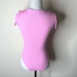 ZARA  Pink Ribbed Short Sleeve Bodysuit Photo 7