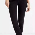 Madewell  10” high rise skinny jeans raw hem button‎ fly black size 37 tall NWT Photo 0