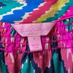 Lilly Pulitzer Women's Elsa Blouse Shirt Hearts a Flutter Chevron Vibrant Small Photo 2