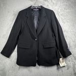 J.G. Hook Cashmere Blend Blazer Womens 12 Black Wool Jacket Classic Workwear Photo 1