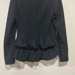 Betsey Johnson Black Blazer with Ruffle Back Size 4 Photo 3
