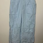 Pretty Little Thing  Blue Poplin Pinstripe Tailored Wide Leg Trousers Photo 0