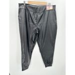 Sierra Pants Women XL NWT Black Faux Leather Pull On Joggers PU Coated Photo 6