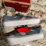 Vans  Women Plaid Mix Dark Grey Asher Platform Sneakers US 9 NIB VN0A3WMMDGR Photo 5