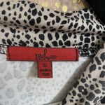 BKE Red By Long Sleeve Snake Print Metal Button Sleeve Blouse Small Photo 5