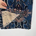 Halogen NWT Women's Brocade Lined Faux Wrap Pencil Skirt Metallic Navy Size 4 Photo 4