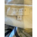 Ted Baker  Shirt Women Small Ivory Silky Floral Print Knit Back Half‎ Sleeve Top Photo 8