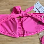 PQ Swim Erika Bandeau Bikini Top in Pink Topaz, Size Small Photo 10