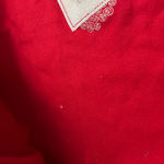 Y2K Christmas M&C Sportswear Red Snowflake Embroidered Long Sleeve Shirt XL Photo 3