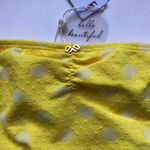 PilyQ NWT  Yellow Dot Side Tie Teeny Bikini Sz M Photo 6