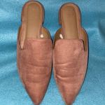 A New Day Velma pink faux suede pointed closed toe slip on mules NEW size 9 Photo 3
