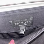 Talbots Plus Petite 1X Luxe Stretch Wide Leg Black Pull-On Cropped Pants Photo 1
