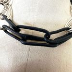 Chico's Centerstage navy and silver tone link necklace NWT Photo 3