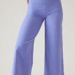 Athleta New  M Elation Wide Crop Pants Purple Size Medium Yoga Pants Photo 0