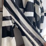 Alice + Olivia  stripe blend linen wrap cowl sweater Photo 4