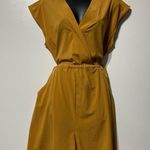 Athleta  Mustard Yellow Marlow Short Sleeve Romper Size Medium Photo 0