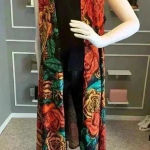 LuLaRoe  Multicolor Floral Print Knit Sleeveless Vest Kimono Duster S L.  #256 Photo 0