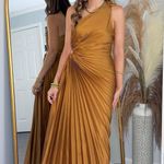 NWT Shop Confete Bronze Pleated Dress Gold Photo 2