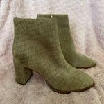 Joie  Women’s Faux Snakeskin Suede Chunky Heeled Almond Toe Ankle Luxury Boots 6M Photo 1