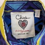 Chico's Anniversary Collection Southwestern Aztec Denim Jacket Size 2 or L Photo 5
