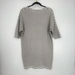 ZARA  Woman Classic V-Neck‎ Short Sleeve Black And White Short Sleeve Tunic Top Photo 5