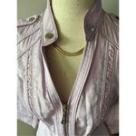 White House | Black Market  Elle Twill Jacket Cropped Lilac Size 4p Photo 1