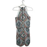 Saylor  Bailey Mini Dress Size Small Aztec Print Tie Waist Mini Sleeveless Boho Photo 3