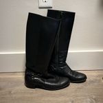 Aquatalia Oralie Knee-High Stretch Leather Riding Boots Side Zip Quilted, Size 8 Photo 2